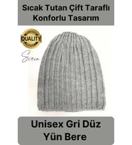 Dayanıklı Bere Unisex Örgü Kışlık Düz Renk Yumuşak Yün Soğuktan Koruyucu Şapka Katlamalı Dokuma