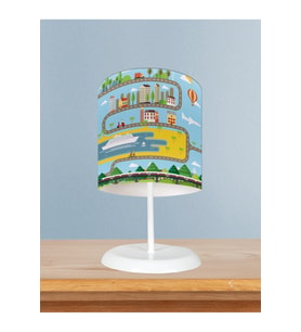 MEKTA HOME BEBEK VE ÇOCUK ODASI Şehir Desenli Abajur