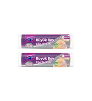 Büzgülü 10'lu Çöp Torbası Vanilya Kokulu Büyük Boy 65 x 70 cm İkili Paket
