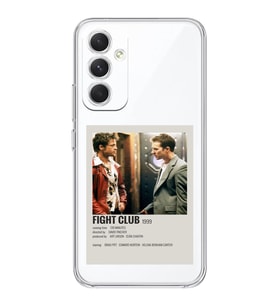 Samsung Galaxy A54 Uyumlu Fight Club Minimalist Poster Desenli Şeffaf Telefon Kılıfı