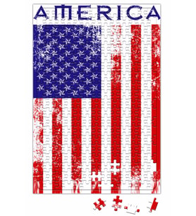 Amerika Bayrağı Puzzle 240 Parça Yapboz