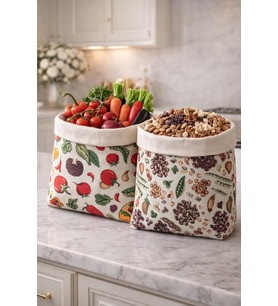 Premium Balmumu Kuruyemiş-Sebze Saklama Kesesi 2’li Set 30x30 cm