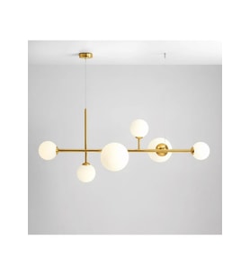 Dioris Camlı Sıralı Avize RA-AVZ- 3092-81-47 (Gold)