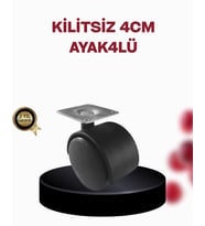 4 cm Döner Ayak Kilitsiz 4 Adet Mobilya ve Sehpa Ayağı