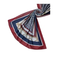 Ecenur Soft Pamuk Retro Şal (Bordo-Lacivert)
