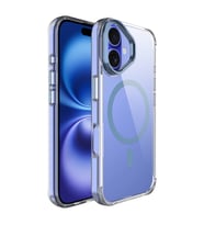 Apple iPhone 17 Uyumlu Kılıf M-safe Şarj Özellikli Airbagli Kamera Standlı Zore Azor Kapak (Lacivert)