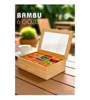 Poşet Çay Kutusu Ahşap Sallama Çay Organizer Kahve Aksesuar Kutusu 721846