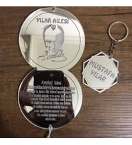 Kişiye Özel Atatürk Araba Süsü Pleksi Dikiz Aynası Süsü 1 Anahtarlık