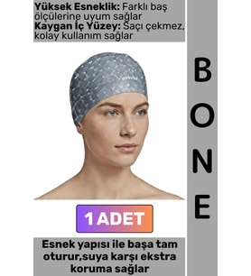 #Bone Konforlu Esnek Yumuşak Havuz Deniz Yüzme Kaygan İç Yüzey Çok Şık Kulağa Su Geçirmez Saç Bonesi