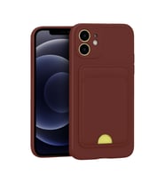 iPhone 11 Kılıf Kelvin Kartvizitli Silikon - Bordo