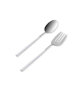 The Mia Bianco Salata Servis Takımı Gümüş 2 Parça CKB0246
