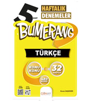 Günay Yayınları 5. Sınıf Bumerang 32 Haftalık Türkçe Denemeleri / Hasan Başdemir / Günay Yayınları / 9786258331035 (Çok Renkli)