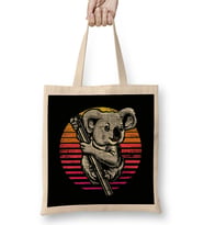 Koala Bear Retro Cute Koala Bez Çanta Uzun Saplı