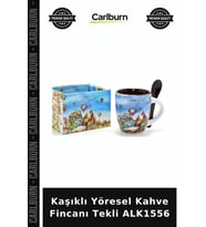 Özel Üretim Kaşıklı Yöresel Kahve Fincanı Tekli ALK1556