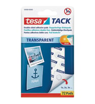 Tesa Tack Çift Taraflı Ped Yapıştıcı Şeffaf 72 Adet