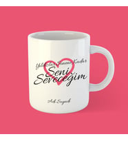 Seni Seveceğim Beyaz Bardak Kupa