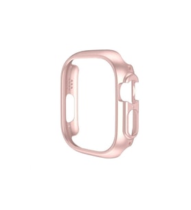 Apple Watch Ultra 49mm Uyumlu Sert PC Kasa Koruyucu Zore Watch Gard 18 (Rose Gold Altın)