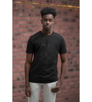 Slim Fit Pamuklu Önü Baskılı Sıfır Yaka T-Shirt