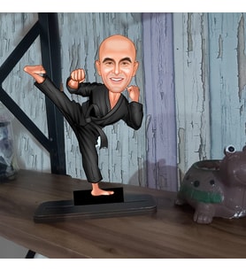 Kişiye Özel Kareteci Adam Karikatür Ahşap Biblo