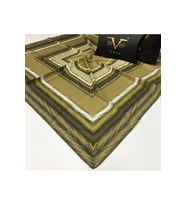 Geometrik Desen Black Seri Twill Eşarp Eşarp Askısı ile Birlikte 90x90 cm Açık H