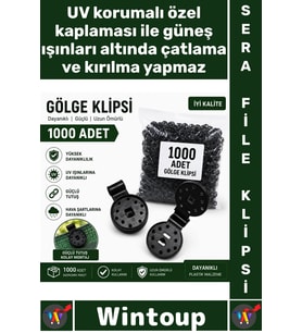 #Klips Güçlendirilmiş Kilit Güneşlik Gölge Örtüsü UV Korumalı Sera Filesi Sabitleme Klipsi 1000 Adet