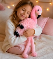 45 cm Flamingo Peluş Oyuncak – Ultra Yumuşak Tüylü Doku, Boncuk Elyaf Dolgulu, Dekoratif ve Sevimli Oyun ve Uyku Arkadaşı
