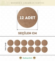 12 Adet MDF Amerikan Servis Supla Ahşap Magnetlik 3 mm Kalınlık 1-50 cm Ölçüler