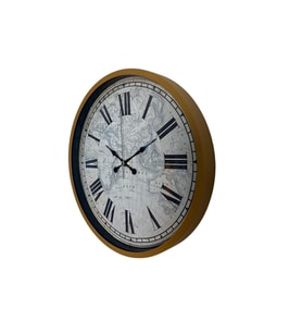 Kahverengi 36 Cm Atlas Tasarım Duvar Saati (Standart)