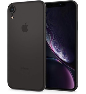 Spigen iPhone XR ile Uyumlu Kılıf Air Skin 0.3 mm Ultra ince Black (Siyah)