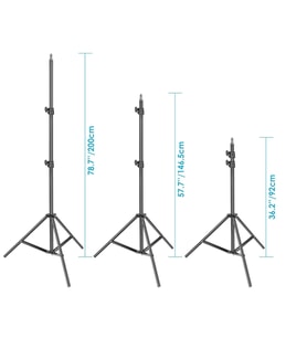 210cm Profesyonel Fotoğraf Makinesi Flash Tripodu- Kamera Tripodu - Projektör Tripodu 1/4'' Vida