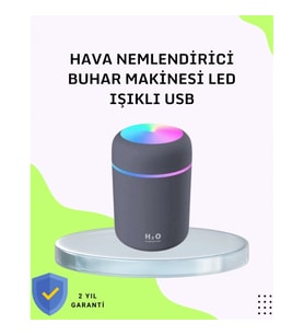 Mey İthalat® Taşınabilir Hava Nemlendirici – Renkli Işık ve USB Bağlantı