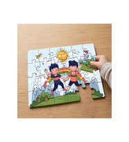Neşeli Arkadaşlar Tasarımlı 24 Parça Ahşap Çocuk Puzzle MPK0627