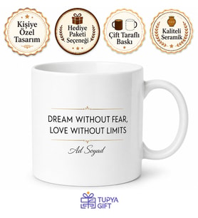 İngilizce Yazılı Modern Tasarım Baskılı Kupa Bardak Özel Hediye Mug