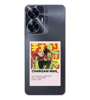 Realme C55 Uyumlu Chainsaw Man Anime Desenli Şeffaf Telefon Kılıfı
