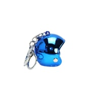 Mini Plastik Açık Kask Anahtarlık (Mavi)