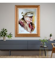 Altın Varaklı Çerçeveli Paspartulu Atatürk Tablo z4630 (Gold)
