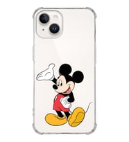 Apple iPhone 14 Plus Uyumlu Köşe Korumalı Antişok Kapak Mickey Mouse Tasarımlı Şeffaf  Kılıf