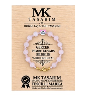 GERÇEK PEMBE KUVARS BİLEKLİK MK.9000.001- RAHATLIK-DİNGİNLİK-ENERJİ- STRES BİLEKLİĞİ- RENKLERİ BOYA DEĞİLDİR -KENDİ RENGİDİR
