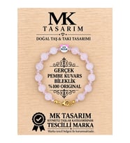 GERÇEK PEMBE KUVARS BİLEKLİK MK.9000.001- RAHATLIK-DİNGİNLİK-ENERJİ- STRES BİLEKLİĞİ- RENKLERİ BOYA DEĞİLDİR -KENDİ RENGİDİR