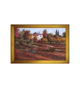 Manzara Temalı Kanvas Tablo 50 x 70 cm Gold Çerçeve