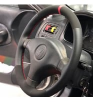 DİKİŞLİ DİREKSİYON KILIFI NUBUK NOKTALI DERİ KIRMIZI YÜZÜK KIRMIZI DİKİŞLİ HONDA CİVİC İÇİN