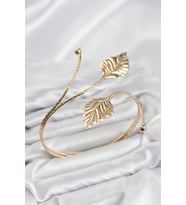 Pazu Bileklik Gold Renk Pirinç Yaprak Model TJ-BB8560