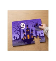 Cadılar Bayramı (Halloween) Tasarımlı 24 Parça Ahşap Çocuk Puzzle