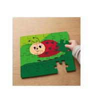Sevimli Uğur Böceği Tasarımlı 24 Parça Ahşap Çocuk Puzzle