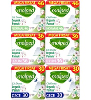 Molped Pure&Soft Hijyenik Ped Avantaj PK Normal 92 + Uzun 72 + Gece 60 Toplam : 224 Adet