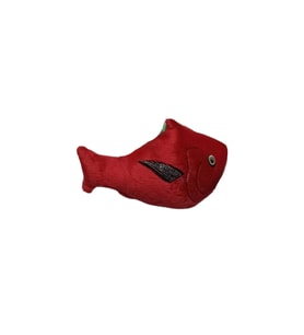 Peluş Balık Figürlü Kedi Oyuncağı Kırmızı