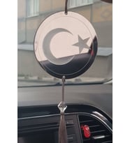 Mony Tasarım  Pleksi Çift Taraflı Araba Süsü Ayyıldız Yıldız Desenli Dikiz Aynası Süsü