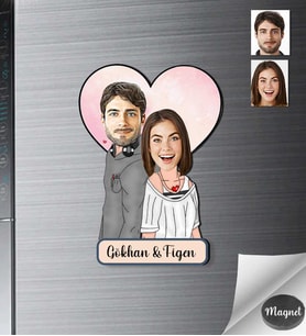 Kişiye Özel Sevgili Ahşap Magnet -3