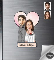 Kişiye Özel Sevgili Ahşap Magnet -3