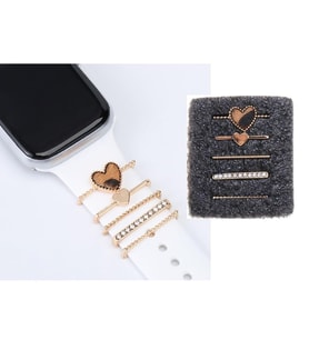 Apple Watch Uyumlu Leopar Kalpli Kordon Aksesuar/charm Gold Renkli
